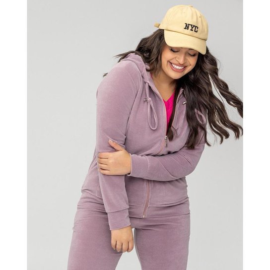 Conjunto Feminino Jaqueta e Caça Plush Plus Size Zattini
