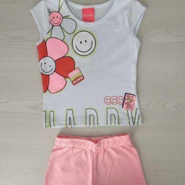 Conjunto Feminino Smile Kely Kety Shorts Moletinho
