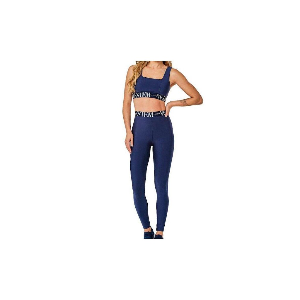Conjunto Feminino Top+legging Vestem 205 Azul Marinho