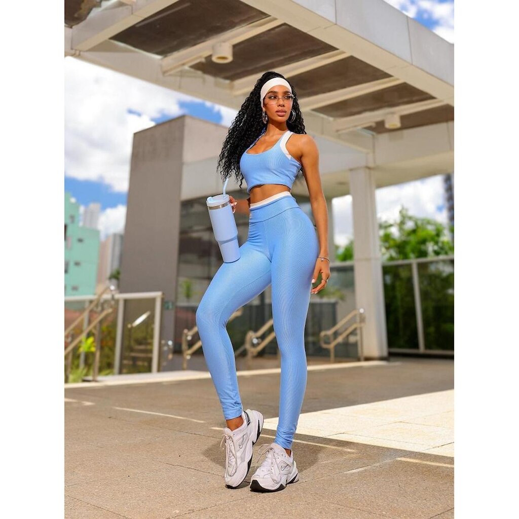 Conjunto Fitness Set Performance Flor Brasil