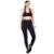 Conjunto Fitness Top Com Bojo Removível e Calça Cós Alto Summer Soul - Preto