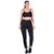 Conjunto Fitness Top Com Bojo Removível e Calça Cós Alto Summer Soul - Preto