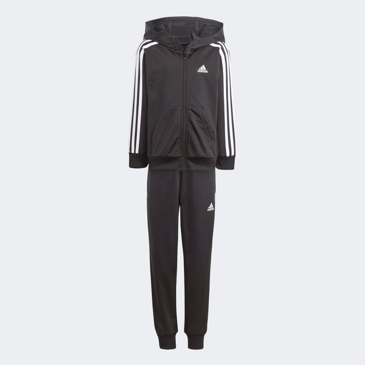Conjunto Infantil Adidas Essentials 3 Listras Shiny - Preto+Branco é ruim? Conjunto Infantil Adidas Essentials 3 Listras Shiny - Preto+Branco é boa?
