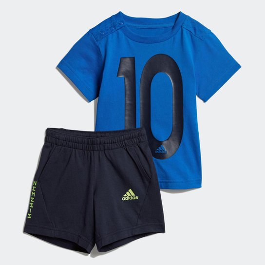 Conjunto Infantil Adidas Mini Me Messi - Azul
