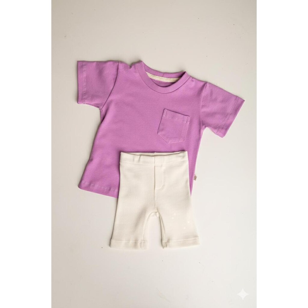 Conjunto Infantil Bebê Esportivo Camiseta Shorts Biker