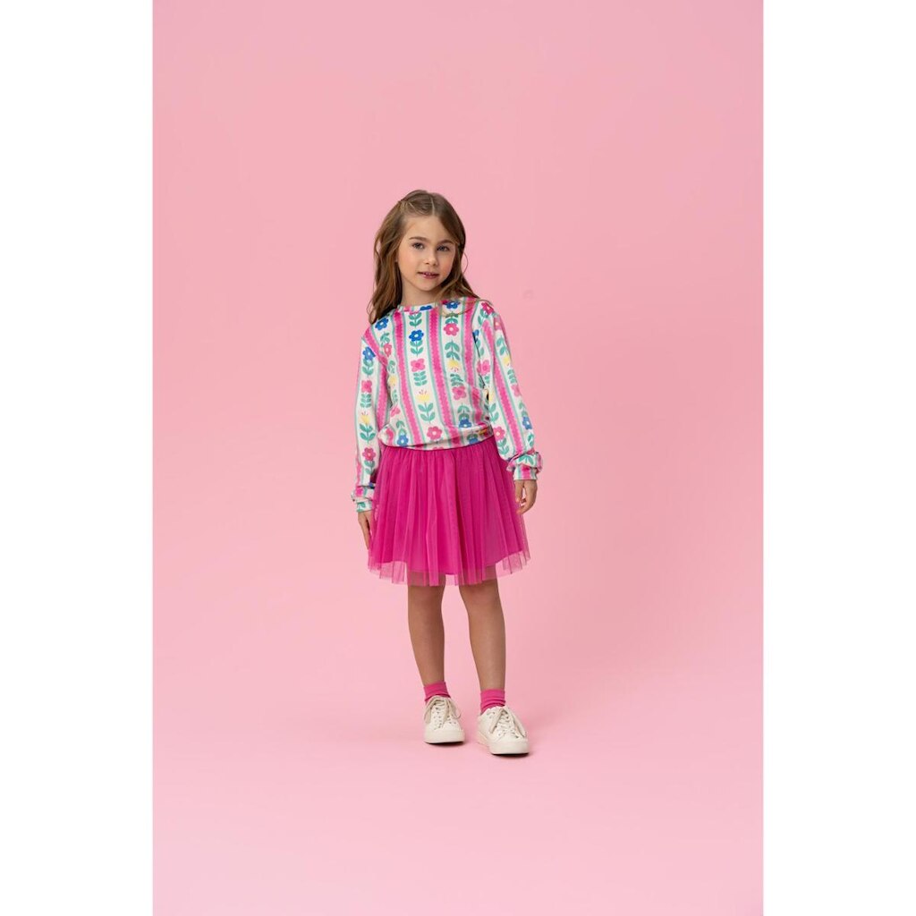 Conjunto Infantil Blusa Manga Longa/Saia Tule Mon Sucré