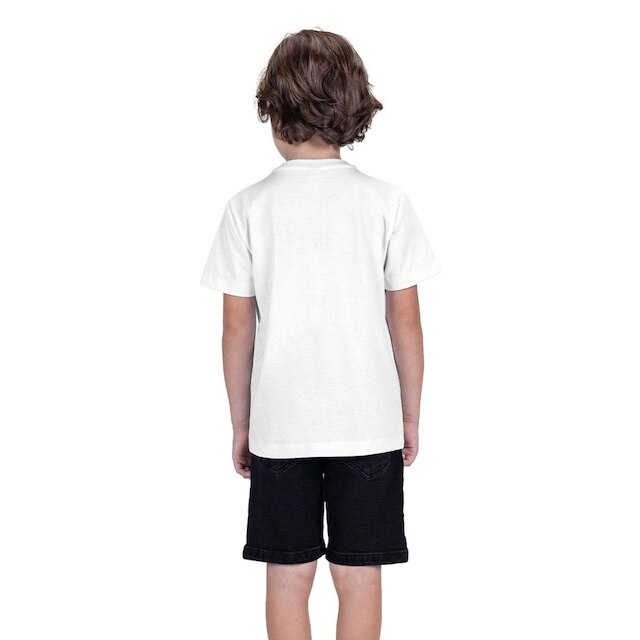 Conjunto Infantil Camiseta Com Bermuda Trick Nick Branco