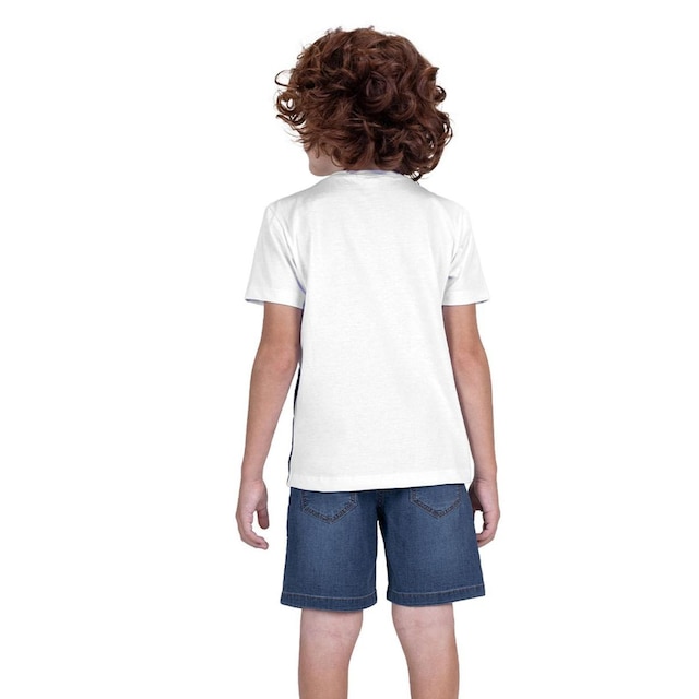 Conjunto Infantil Camiseta Com Bermuda Trick Nick Branco