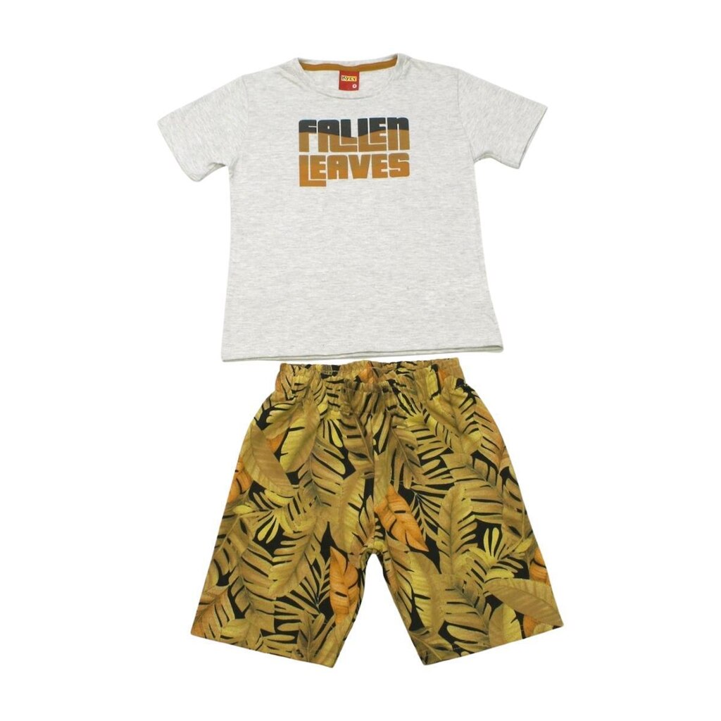 Conjunto Infantil Camiseta e Bermuda Moletinho Estampada 1001347 - Kyly