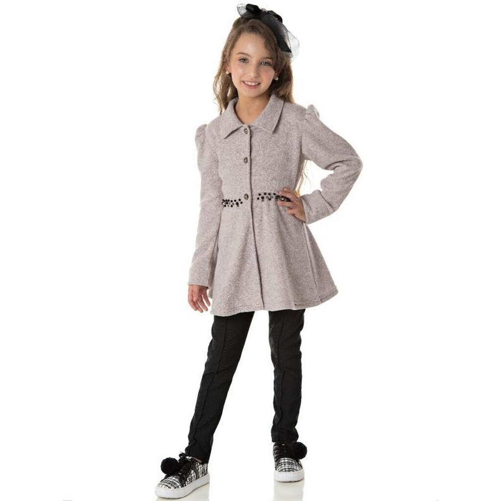 Conjunto Infantil Casaco Em Plusch Blucke E Legging Em Montaria Tam 6 a 12 - Pic Nic