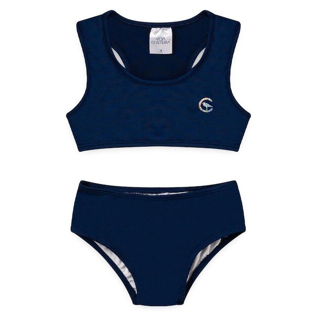 Conjunto Infantil Cropped UV 50+ Nadador Feminino