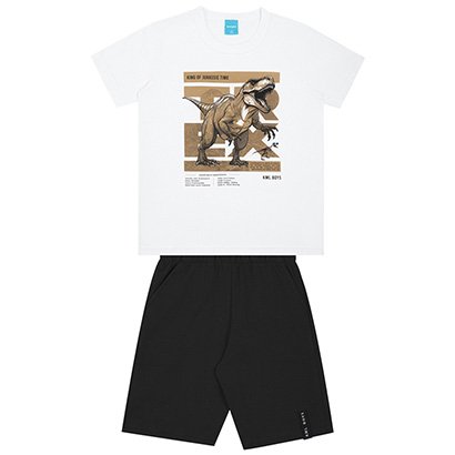 Conjunto Infantil Curto Kamylus Dino Menino - Masculino