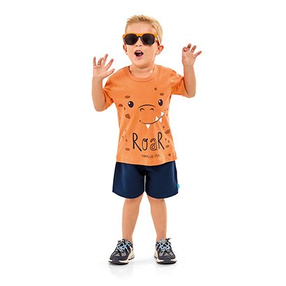 Conjunto Infantil Curto Kamylus Dino Menino - Masculino