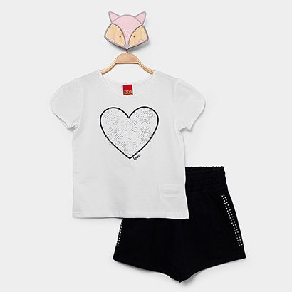 Conjunto Infantil Curto Kyly Floral Love Menina - Feminino