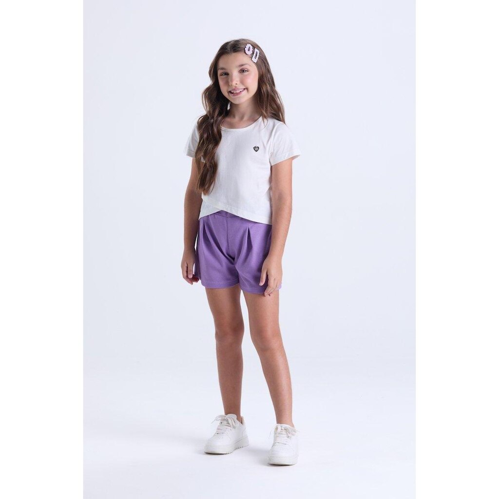 Conjunto Infantil de Verão Cropped Transpassado