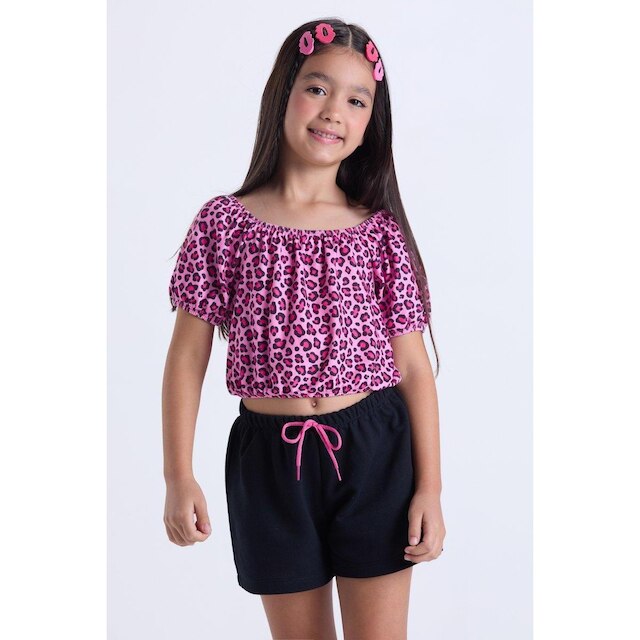 Conjunto Infantil de Verão Menina Oncinha
