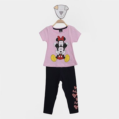 Conjunto Infantil Disney Minnie Mouse Legging e Camiseta Menina - Feminino
