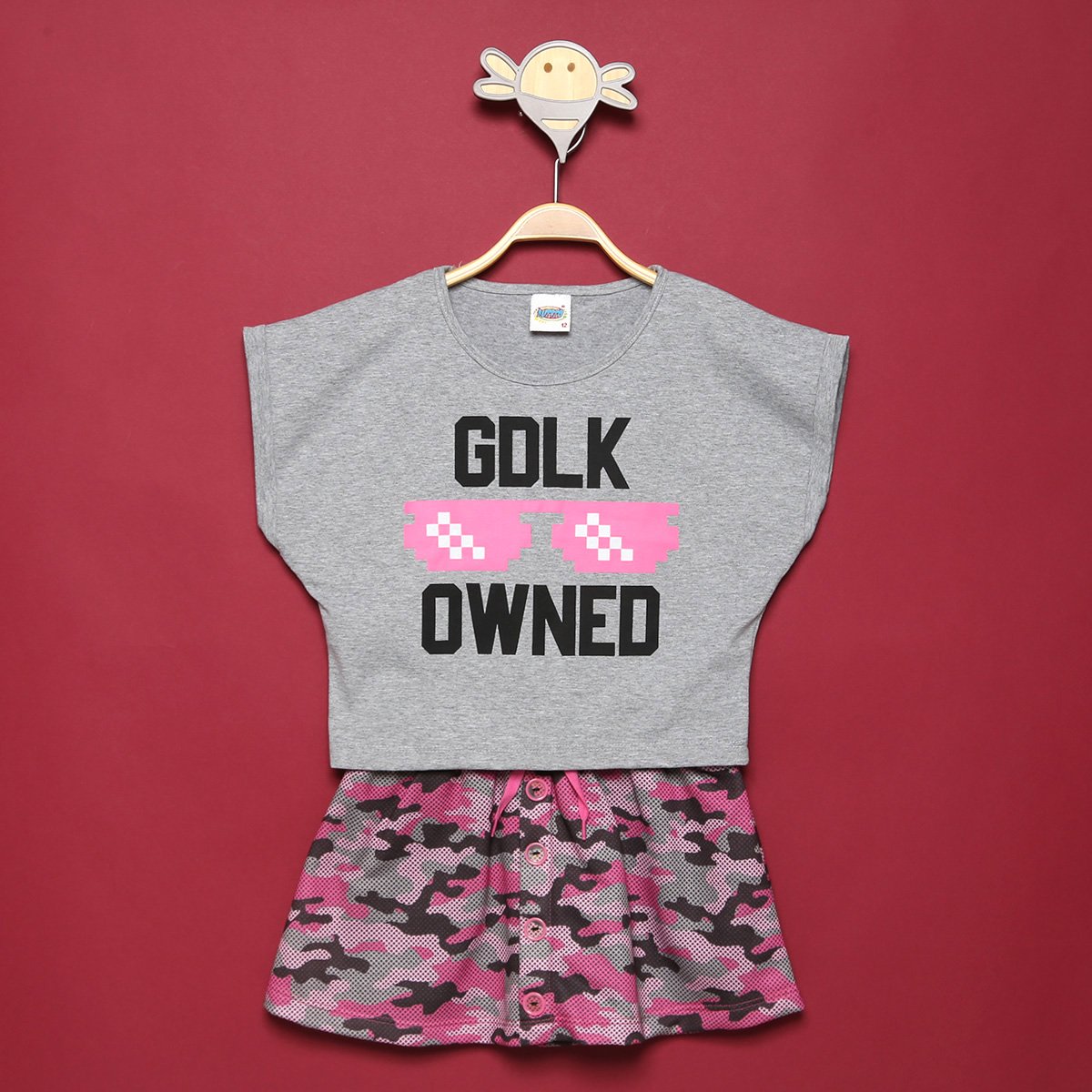 Conjunto Infantil Duzizo Estampado Feminino - Mescla Menor preço em Conjunto Infantil Duzizo Estampado Feminino - Mescla