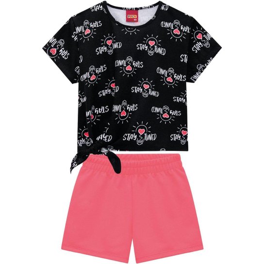 Conjunto Infantil Feminino Blusa + Short Kyly 111531.40106.10 Kyly