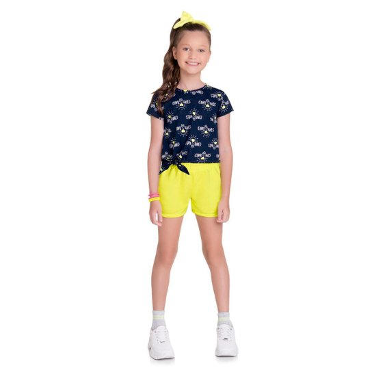 Conjunto Infantil Feminino Blusa + Short Kyly 111531.40106.10 Kyly