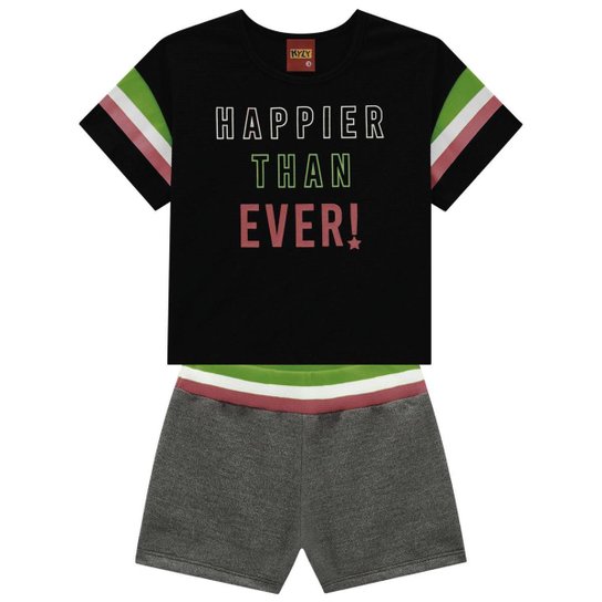 Conjunto Infantil Feminino Blusa + Short Kyly 111822.0467.16 Kyly