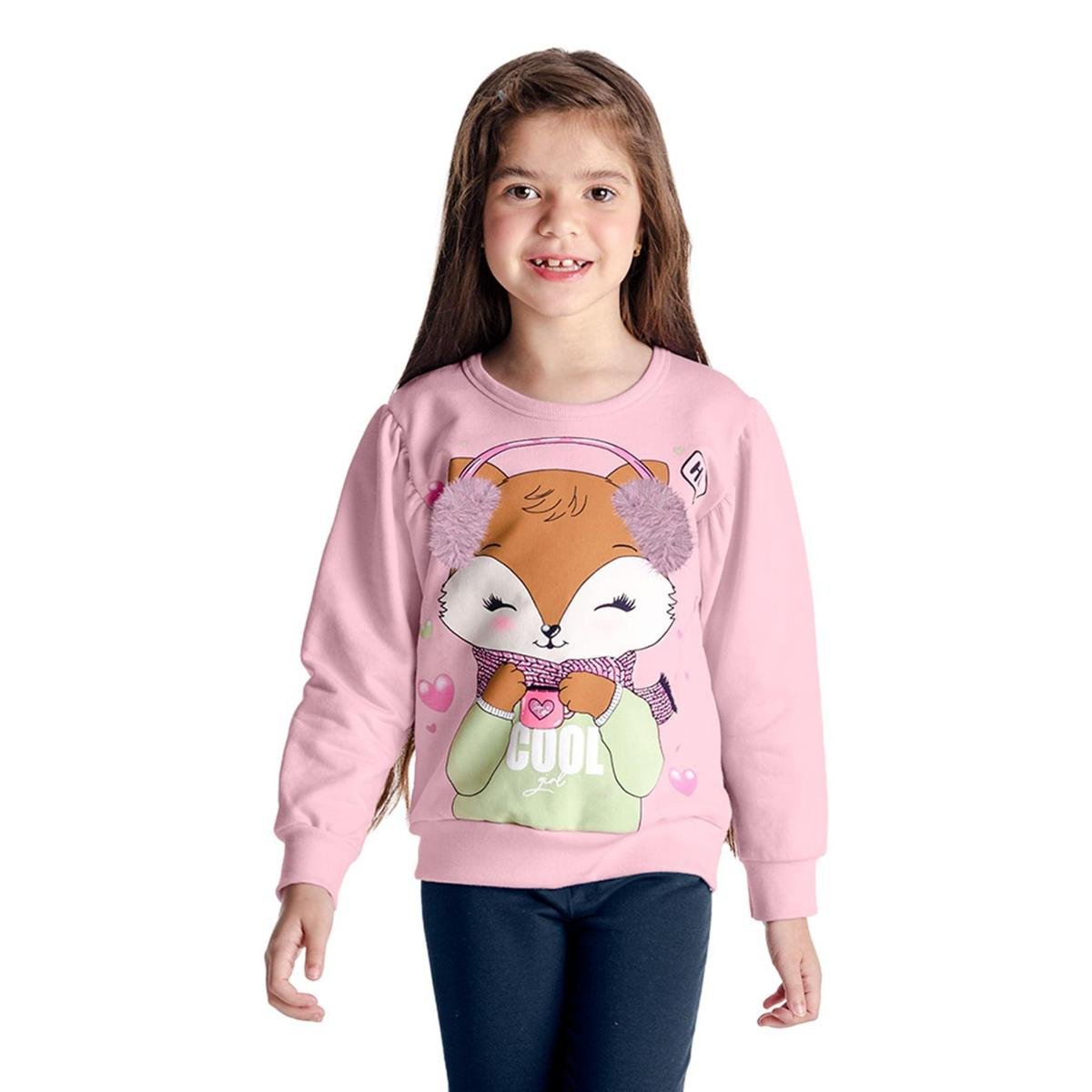 Conjunto Infantil Feminino Cool Rovitex Kids Rosa - Rosa Menor preço em Conjunto Infantil Feminino Cool Rovitex Kids Rosa - Rosa
