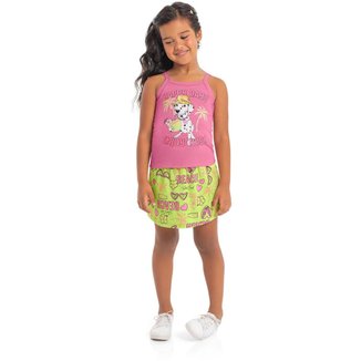 Conjunto Infantil Feminino Regata E Short-Saia Bee Loop