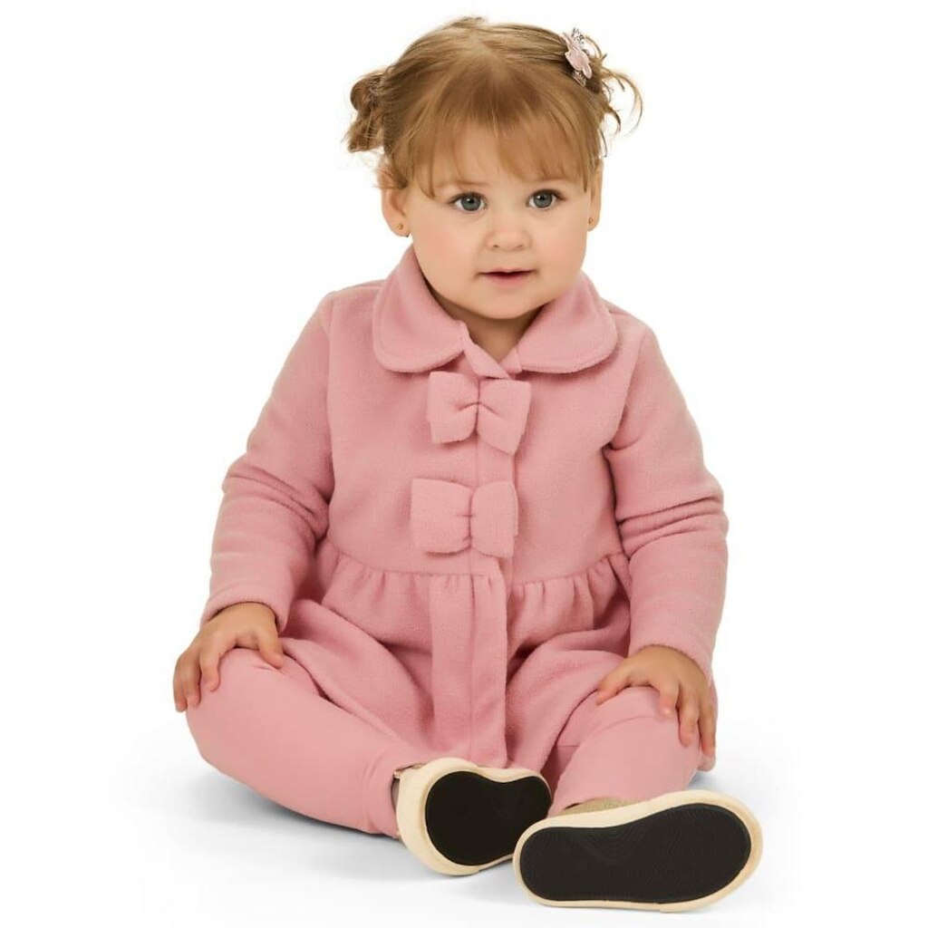 Conjunto Infantil Inverno Casaco Tweed E Legging Cotton - Angerô