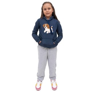 Conjunto Infantil Inverno Estampa de Cachorro Menina