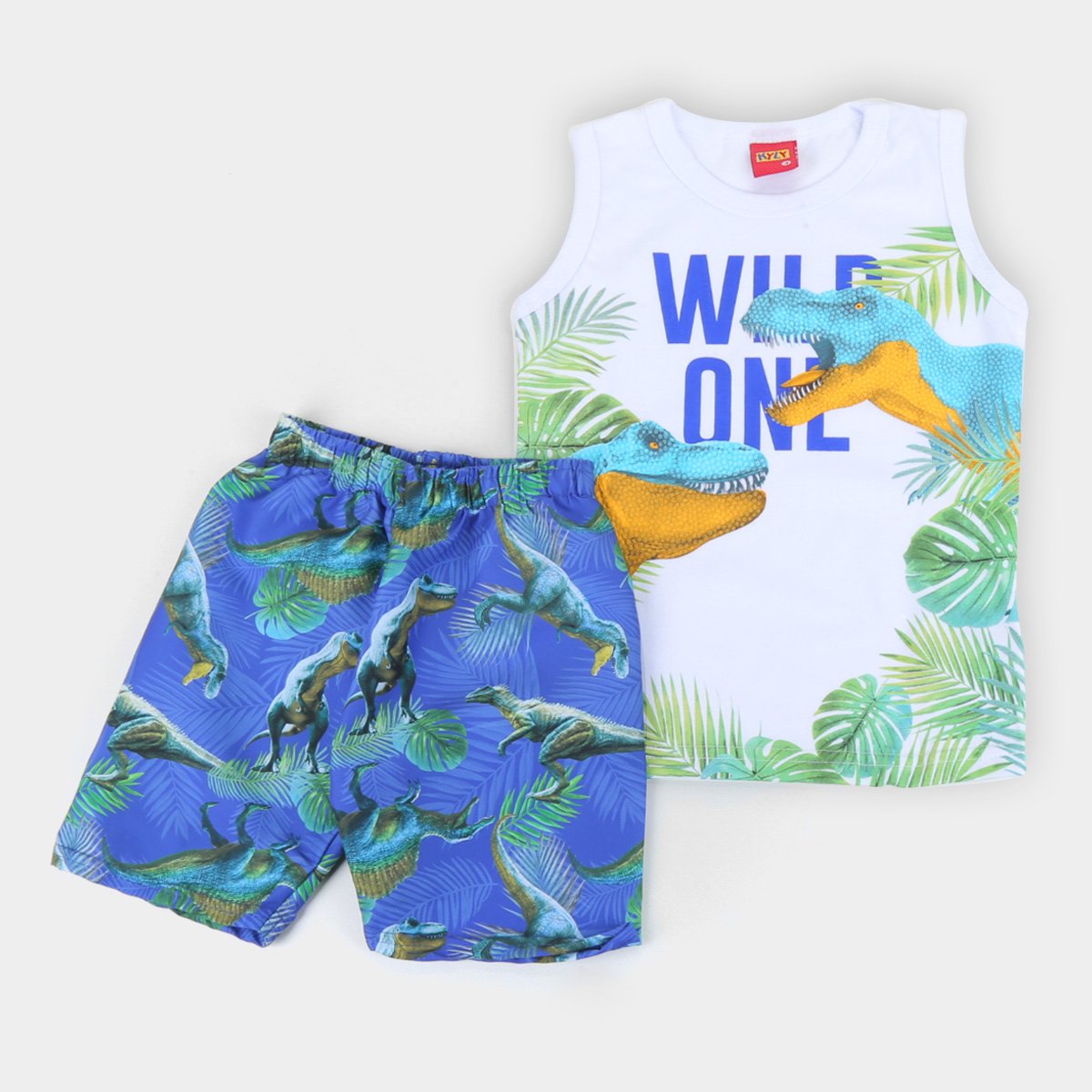 Conjunto Infantil Kyly Regata E Bermuda Tactel Wild One Masculino - Branco é ruim? Conjunto Infantil Kyly Regata E Bermuda Tactel Wild One Masculino - Branco é boa?