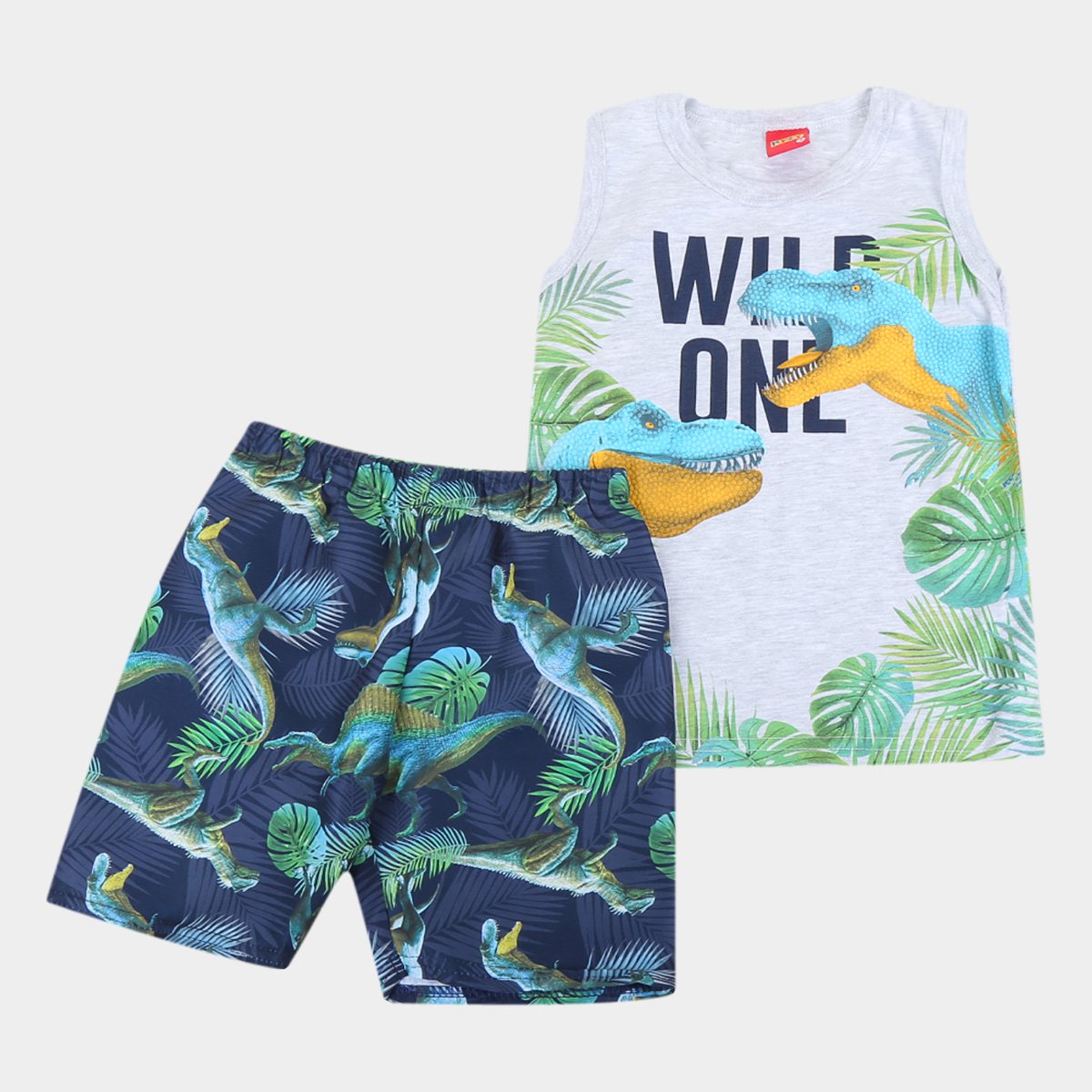 Conjunto Infantil Kyly Regata E Bermuda Tactel Wild One Masculino - Mescla é ruim? Conjunto Infantil Kyly Regata E Bermuda Tactel Wild One Masculino - Mescla é boa?