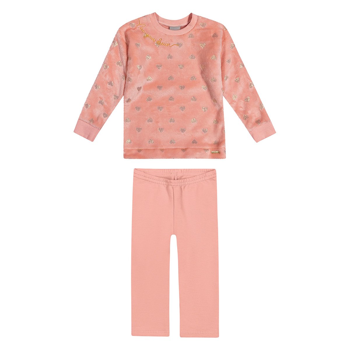Conjunto Infantil Longo Colorittá Estampado Blusa + Legging Menina - Rosa Menor preço em Conjunto Infantil Longo Colorittá Estampado Blusa + Legging Menina - Rosa