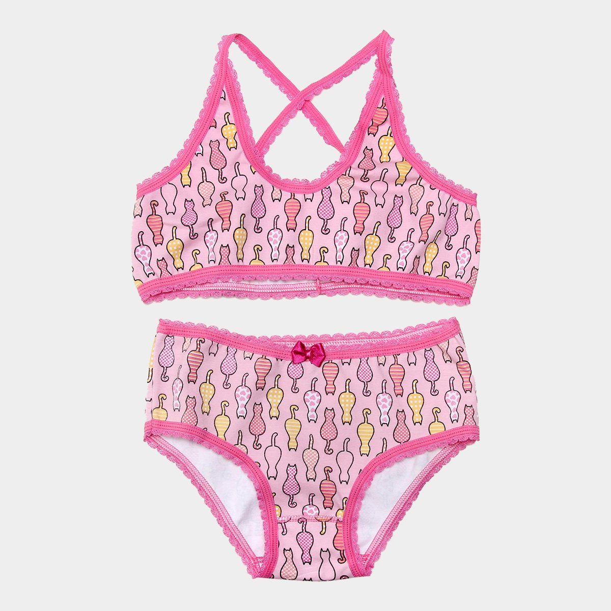 Conjunto Calcinha e Sutiã Infantil - Cupcake Ludymilla Lingerie