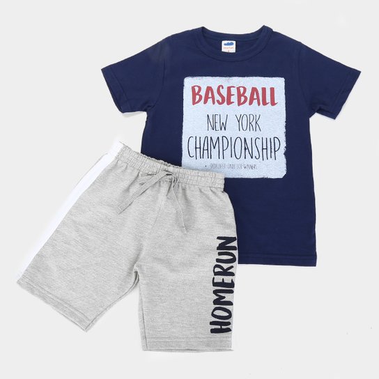 Conjunto Infantil Marlan Baseball - Marinho