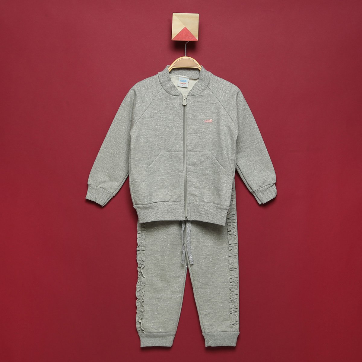 Conjunto Infantil Marlan C/ Glitter Feminino - Mescla Menor preço em Conjunto Infantil Marlan C/ Glitter Feminino - Mescla