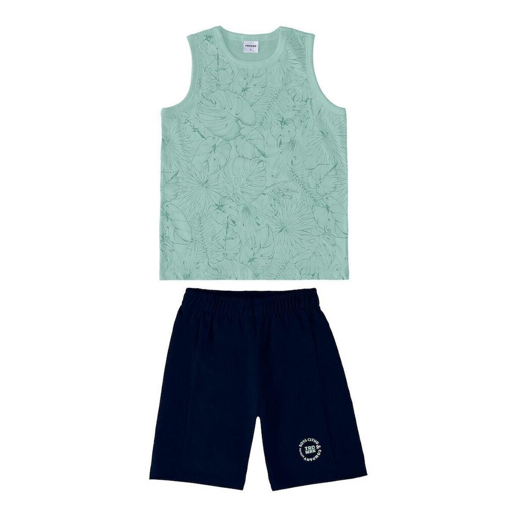 Conjunto Infantil Masculino Meia Malha Rovi Kids Verde