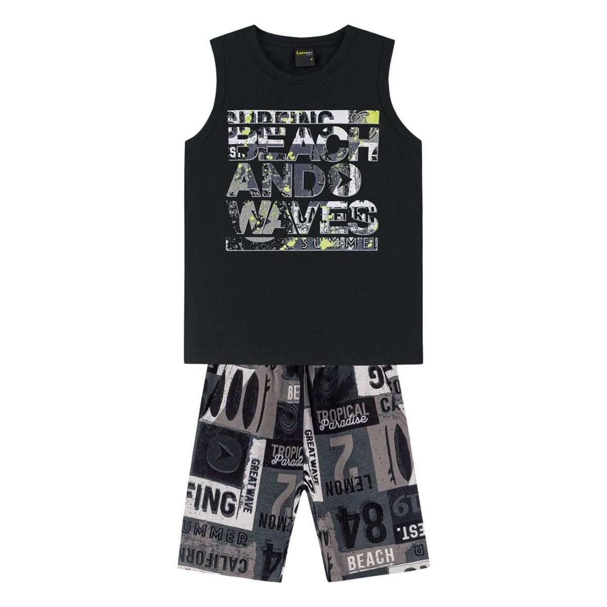 Conjunto Infantil Masculino Regata + Bermuda Lemon Kids 81161.0483.6 Lemon Kids - Preto Menor preço em Conjunto Infantil Masculino Regata + Bermuda Lemon Kids 81161.0483.6 Lemon Kids - Preto