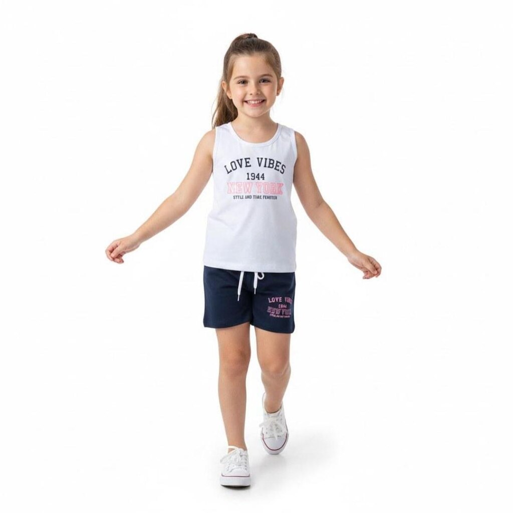 Conjunto Infantil Menina Arrumadinhos Regata Love Vibes