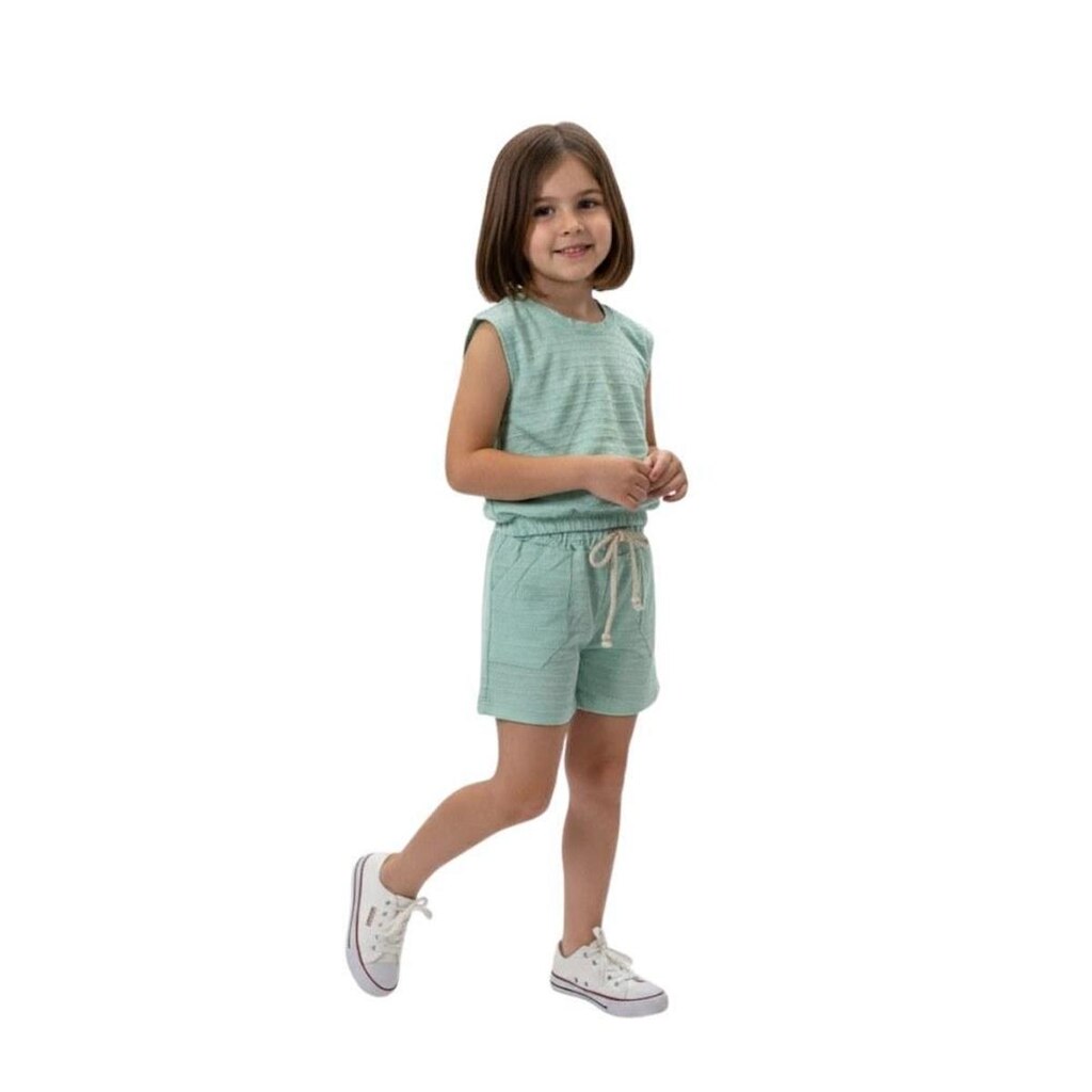 Conjunto Infantil Menina Baby Vest Malha Mardin