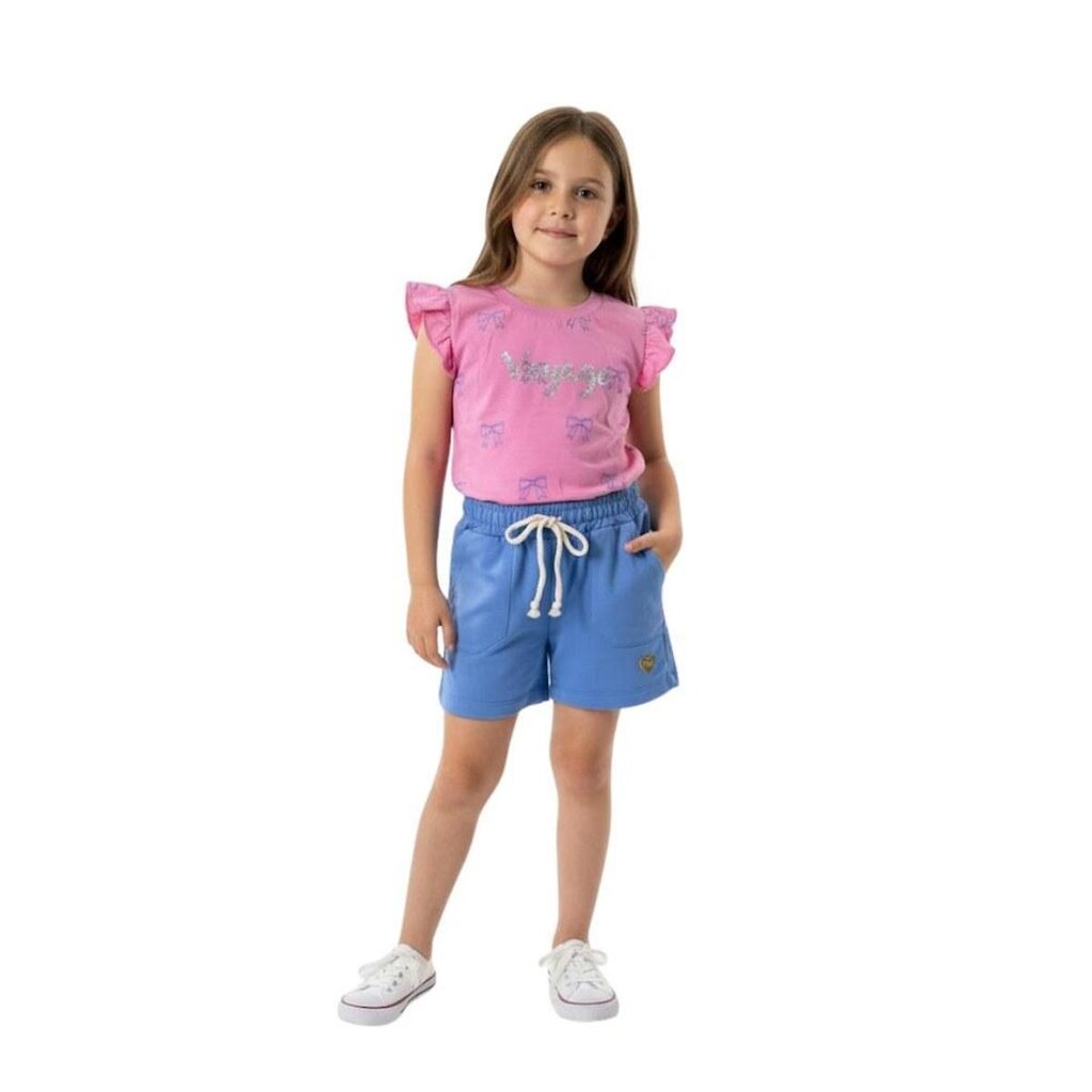 Conjunto Infantil Menina Baby Vest Manga Bufante