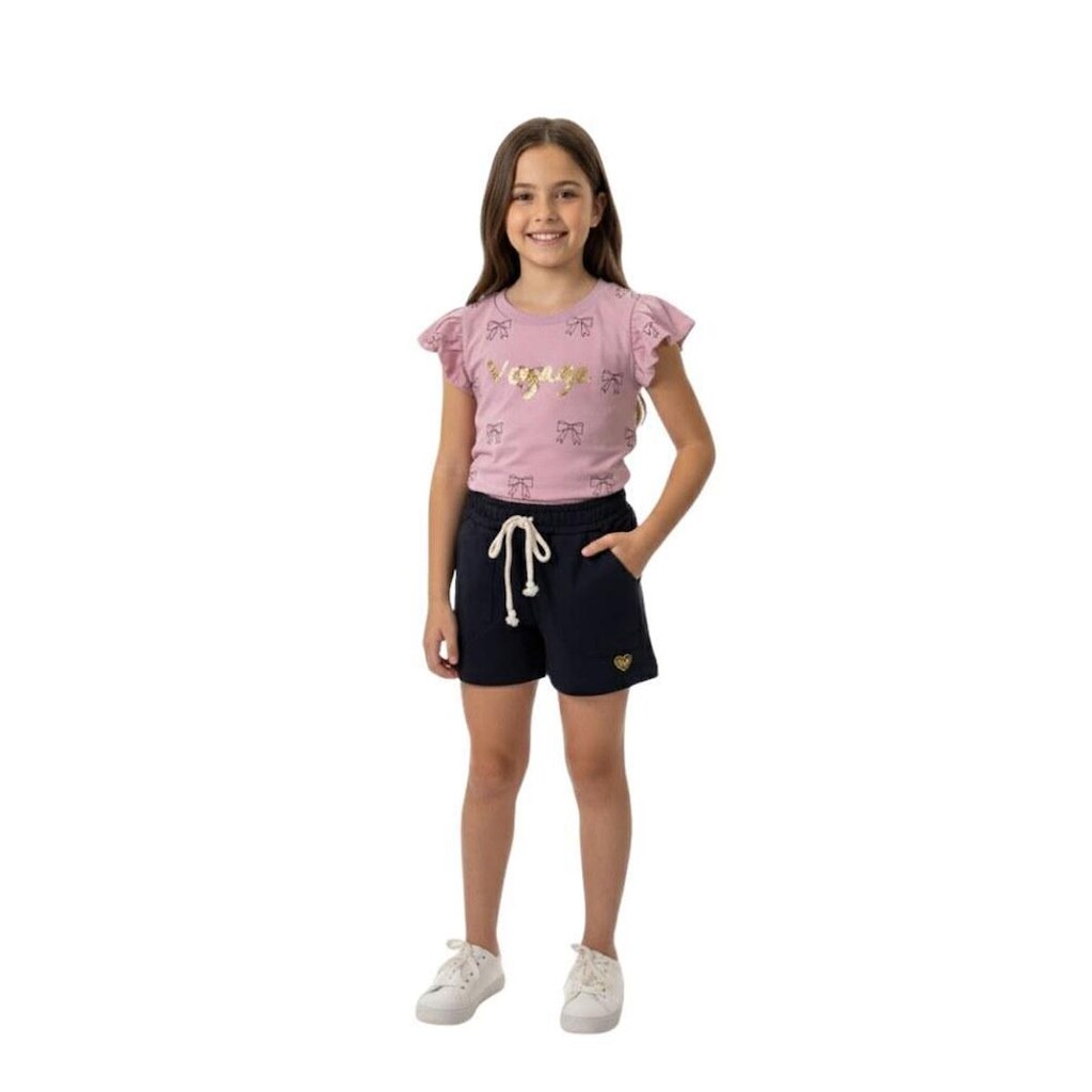 Conjunto Infantil Menina Baby Vest Manga Bufante