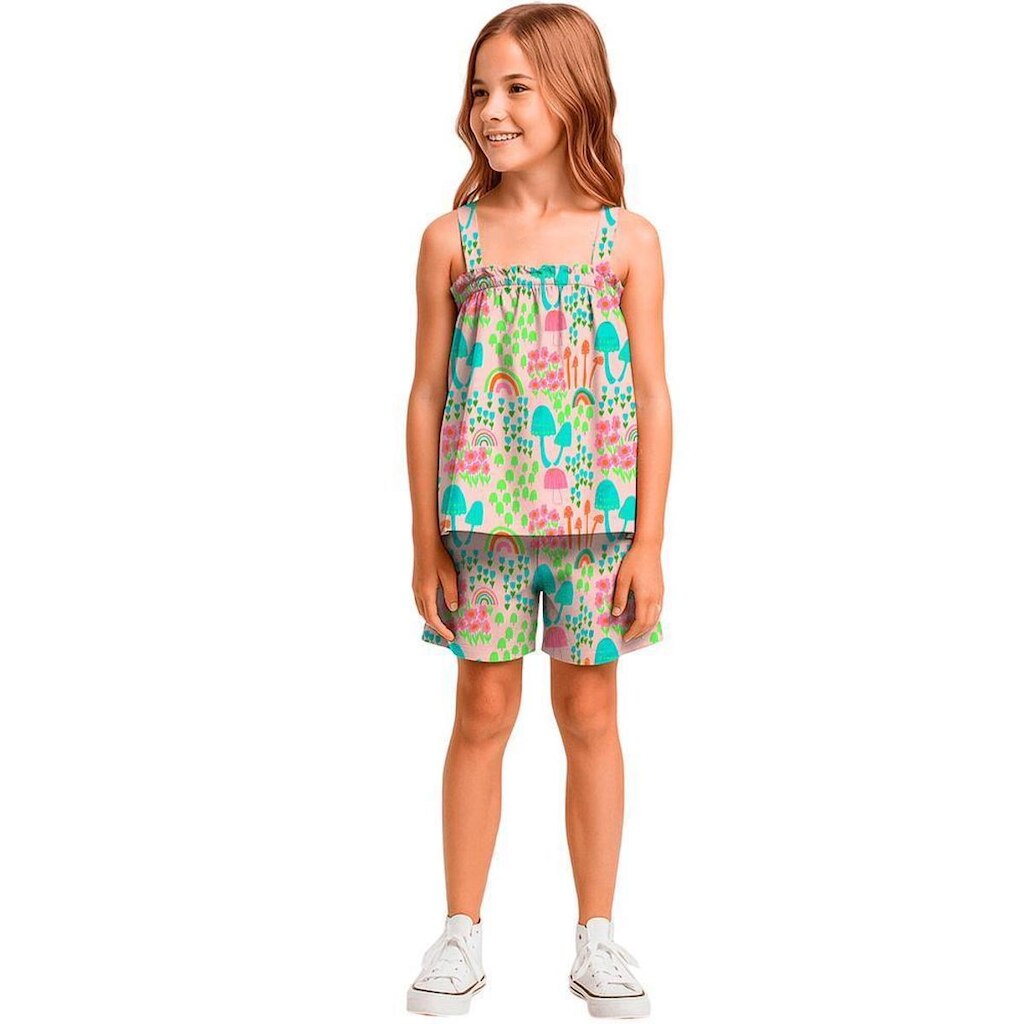 Conjunto Infantil Menina Basiquinho Fun Alphabeto