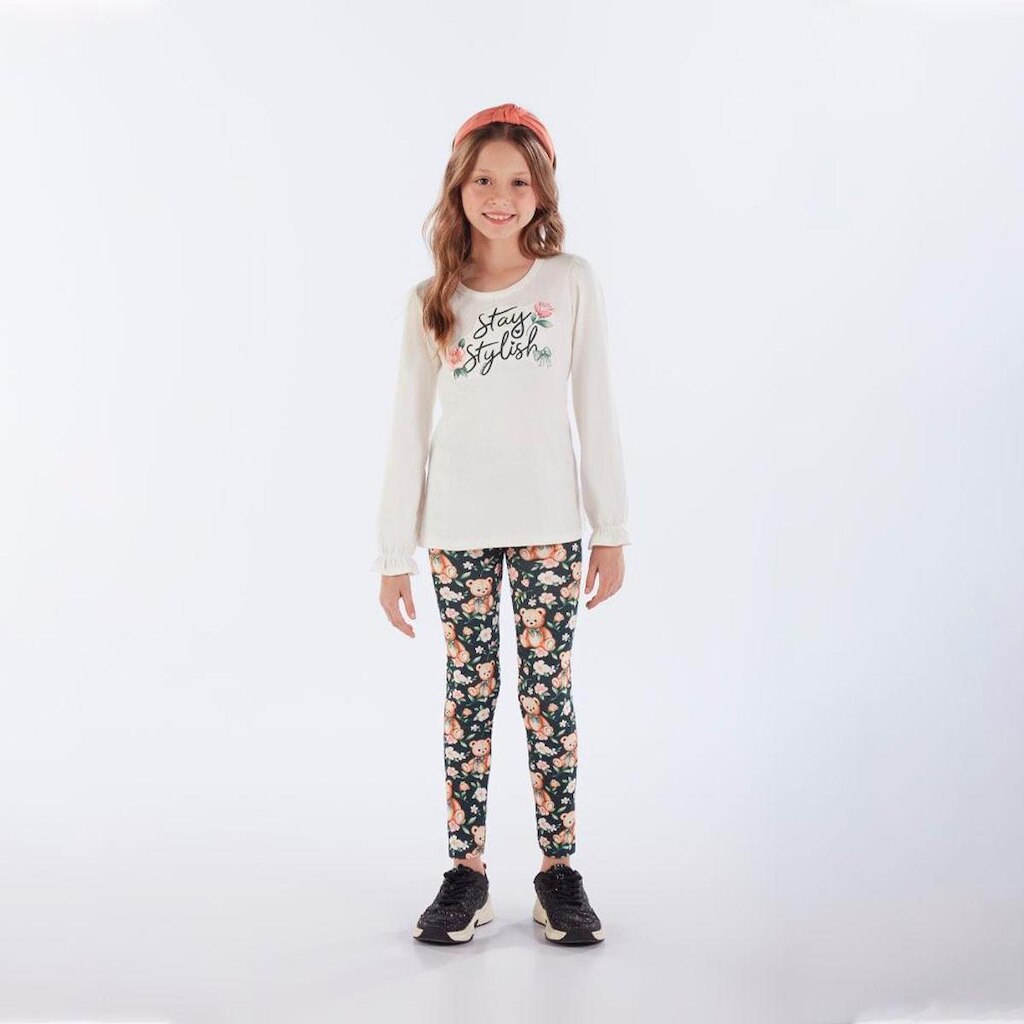 Conjunto Infantil Menina - Bege - 52830-1271