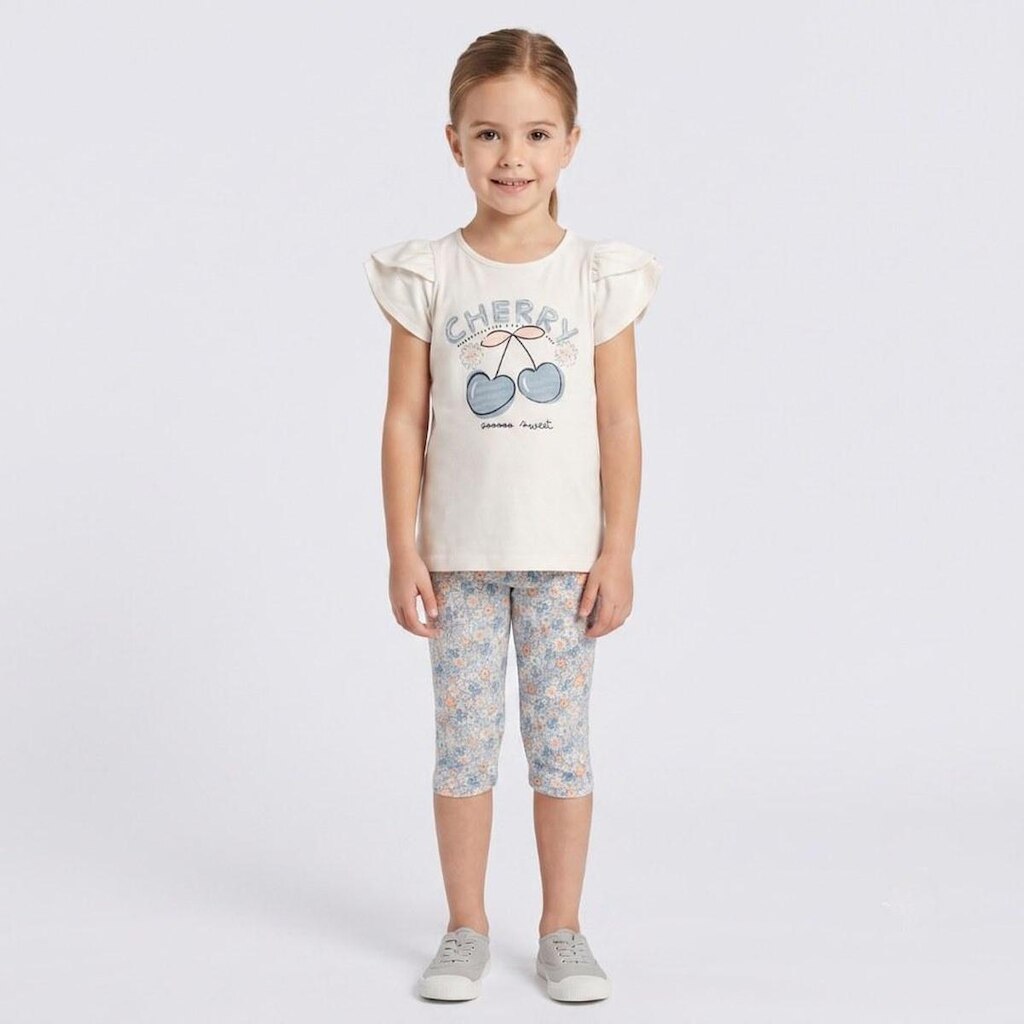 Conjunto Infantil Menina Blusa E Shorts Estampados Rovi Kids