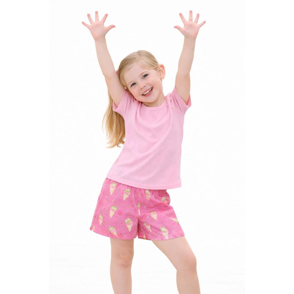 Conjunto Infantil Menina Blusa Texturizada e Shorts Estampado em Poliéster 4YOU- Cativa