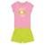 Conjunto infantil menina com estampa em puff Brandili - Rosa Escuro
