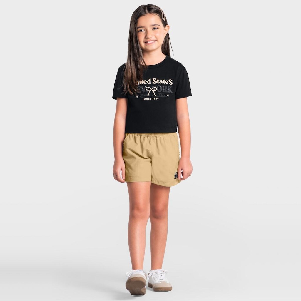 Conjunto infantil menina com laço Brandili