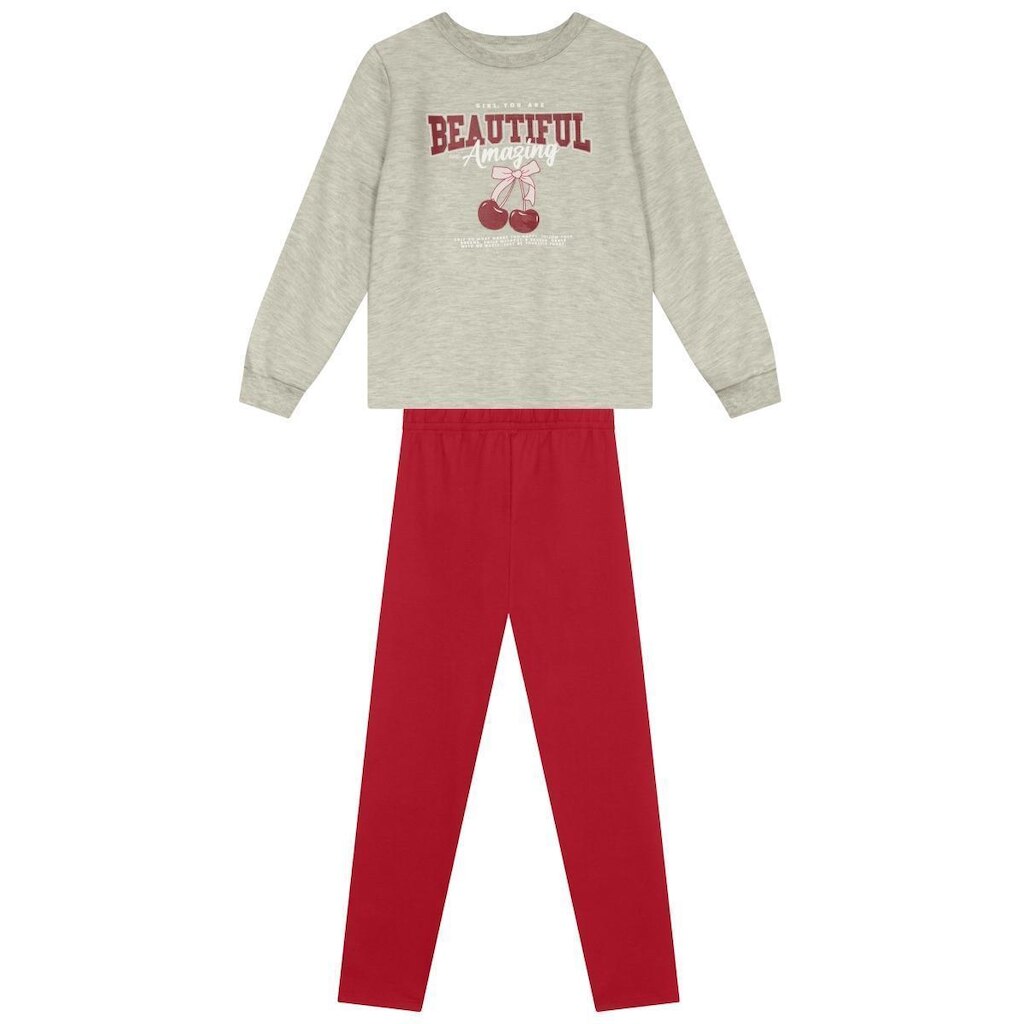 Conjunto infantil menina de cerejinha Brandili