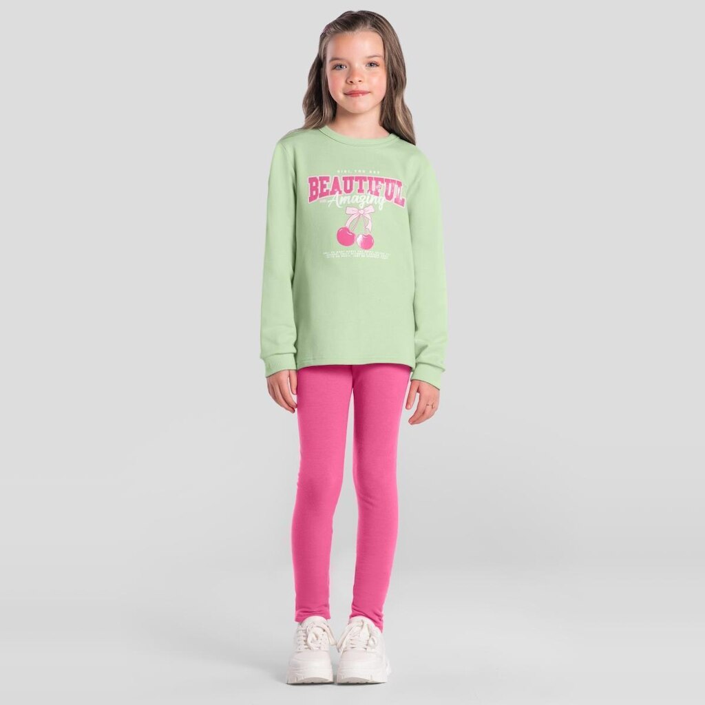 Conjunto infantil menina de cerejinha Brandili