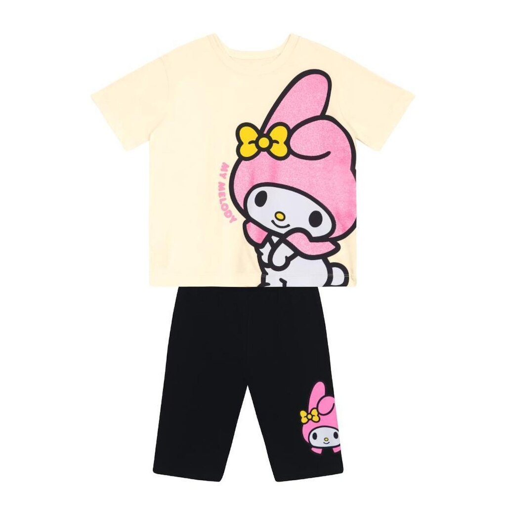 Conjunto infantil menina em meia malha Brandili